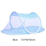moustiquaire bebe voyage bleu clair