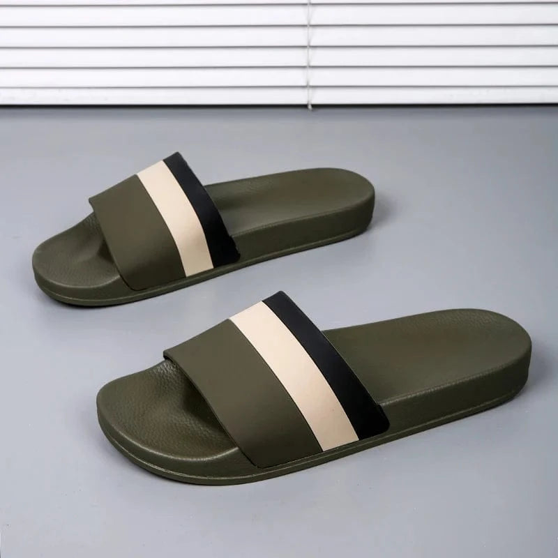 chausson de plage rayé homme