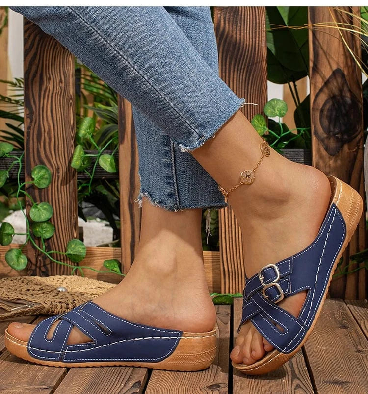 Chaussons femme PU souple
