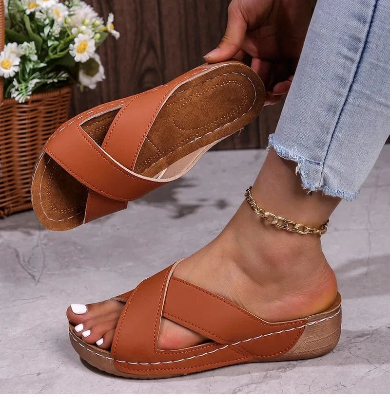 pantoufles de maison en cuir