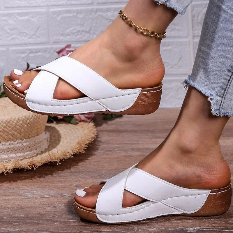 chaussons confort en cuir pour femmes